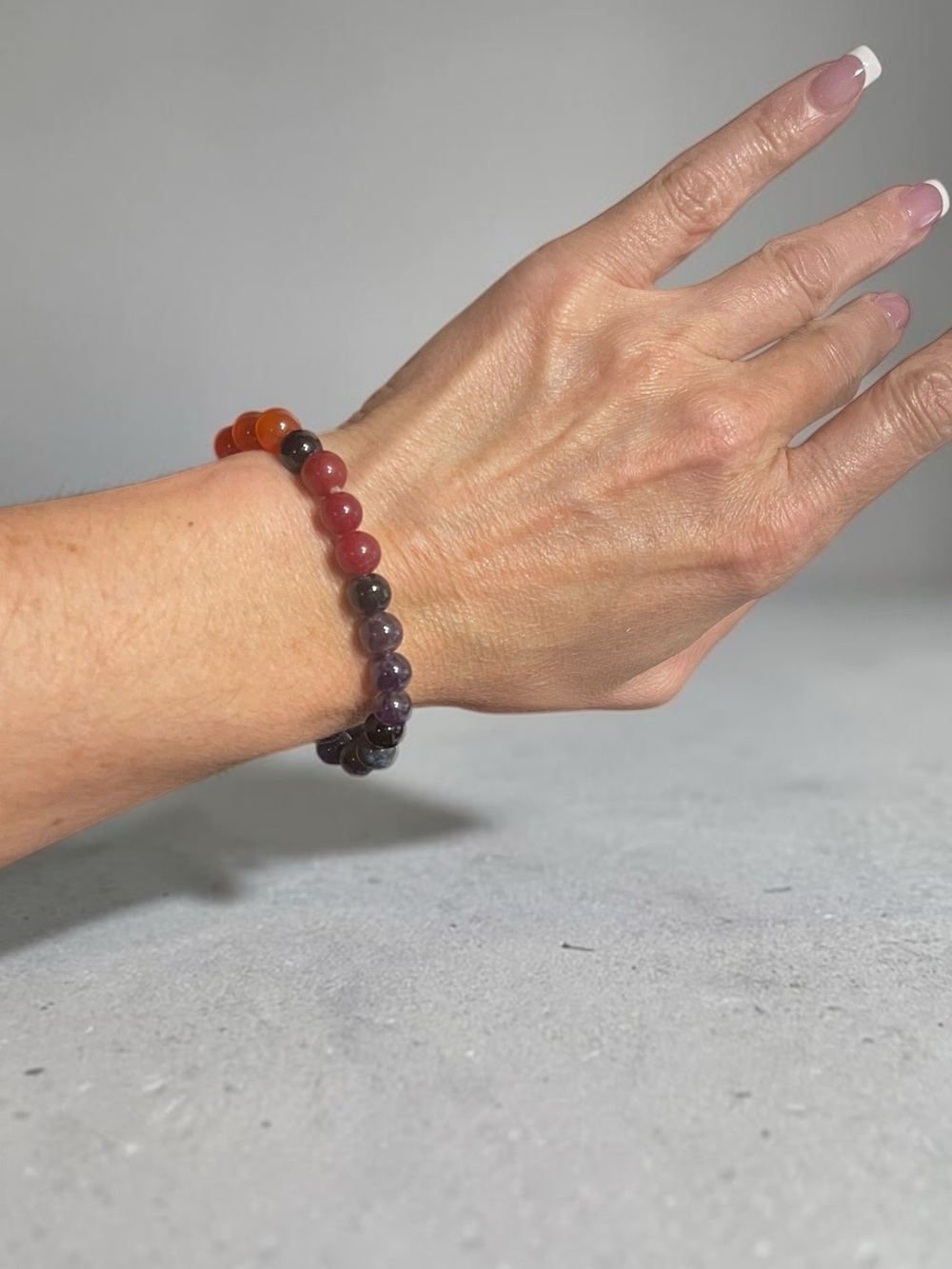Natural Seven Chakra Gemstone Stretch Healing Bracelet Meditation Yoga